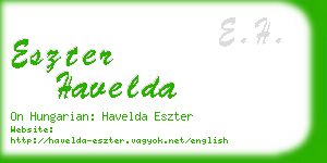 eszter havelda business card